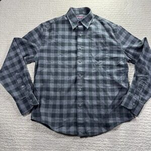 UNTUCKit Boys Long Sleeve Button Down Shirt Size 14 Green/Gray Flannel‎